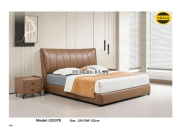 Giường Ngủ Bọc Da Bò TP-LD3378 Sang Trọng Nhập Khẩu Đài Loan