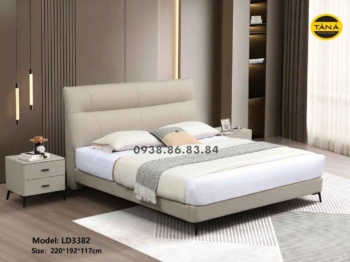 Giường Ngủ Bọc Da Bò TP-LD3382 Sang Trọng Nhập Khẩu Đài Loan
