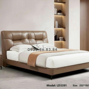 Giường Ngủ Bọc Da Bò TP-LD3391 Sang Trọng Nhập Khẩu Đài Loan