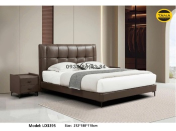 Giường Ngủ Bọc Da Bò TP-LD3395 Sang Trọng Nhập Khẩu Đài Loan