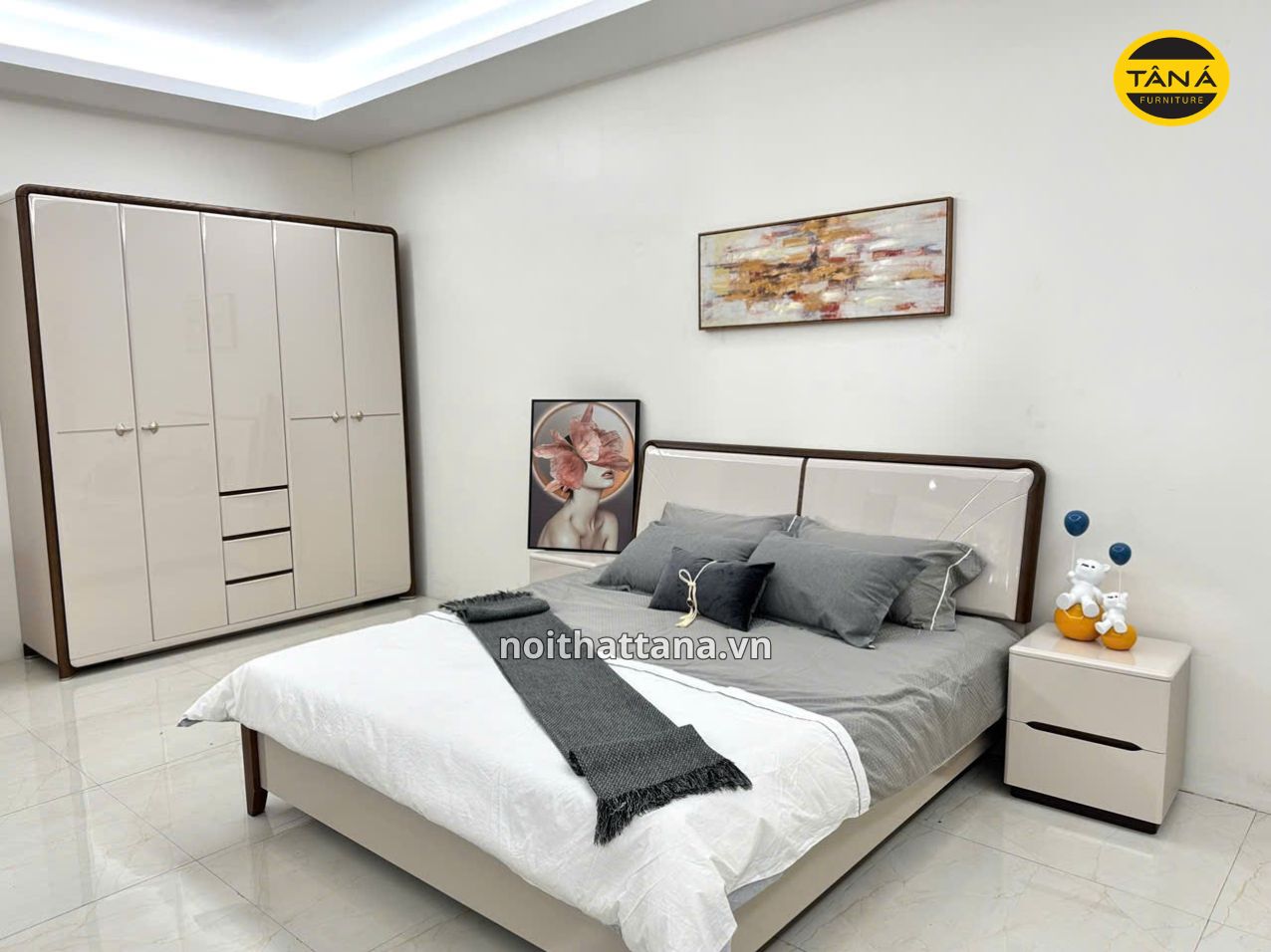 COMBO GIƯỜNG TỦ GỖ HIỆN ĐẠI NHẬP KHẨU AT-2613