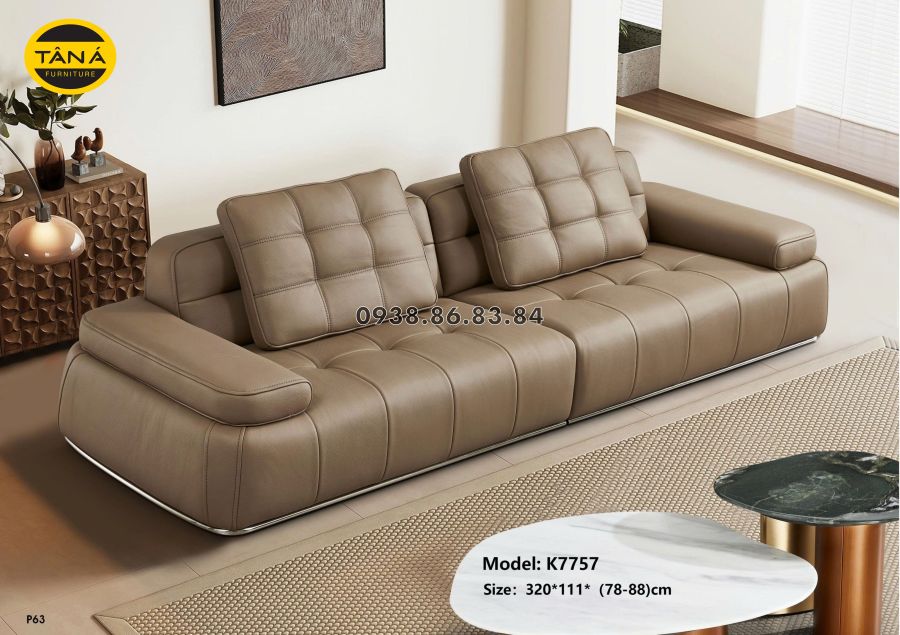SOFA DA BÒ TOÀN PHẦN NHẬP KHẨU TP-K7757 PHONG CÁCH SANG TRỌNG 2 k7757
