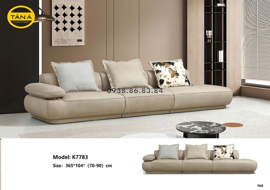 SOFA DA BÒ NHẬP KHẨU TP-K7783 SANG TRỌNG 2 TP-K7783