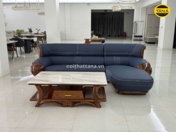 SOFA DA BÒ GỖ MUN AT-H39 NHẬP KHẨU
