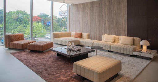 Sofa module mang đến nhiều cách bài trí khác nhau trong cùng một thiết kế