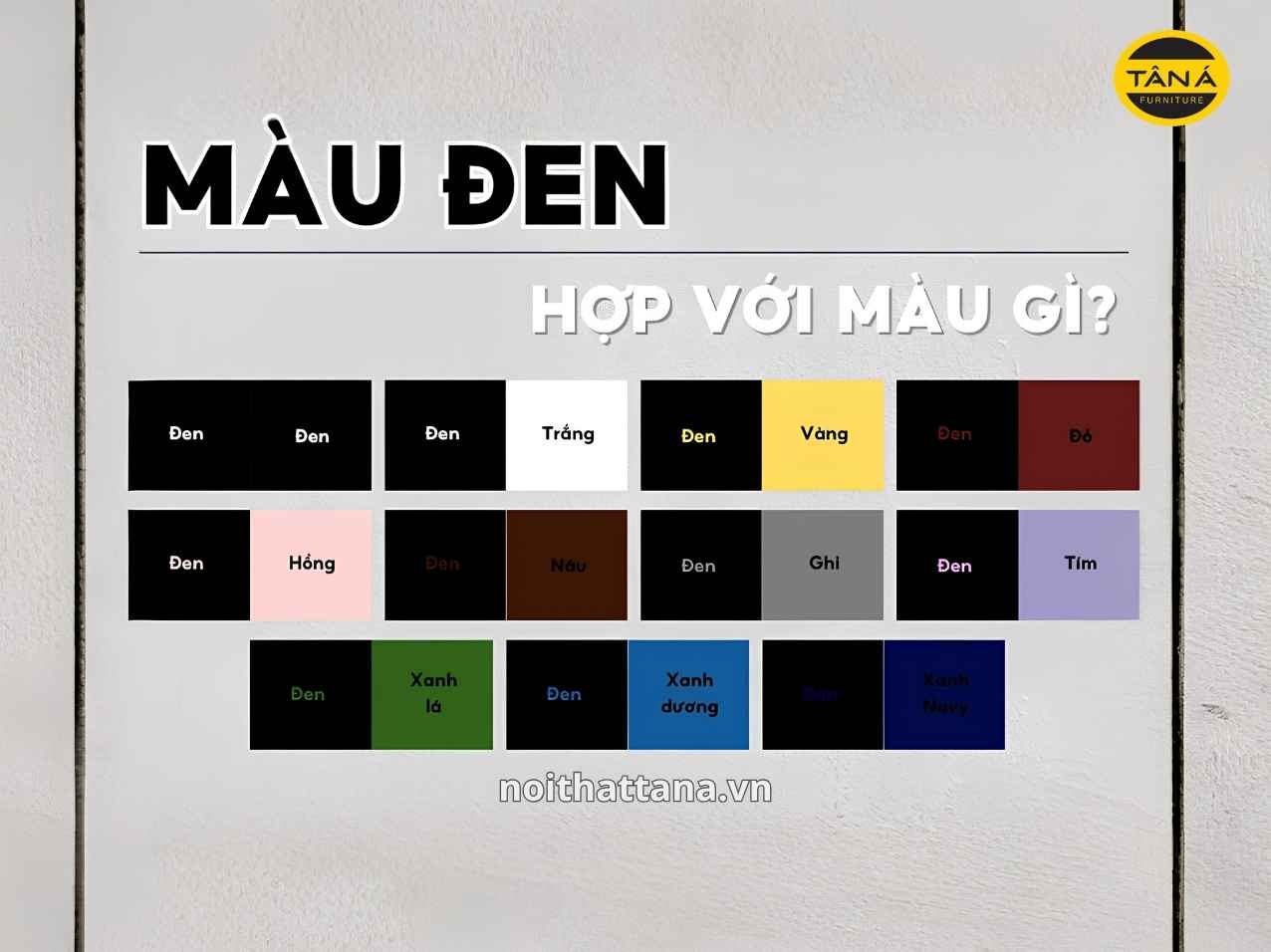 Màu đen phối với màu gì đẹp?