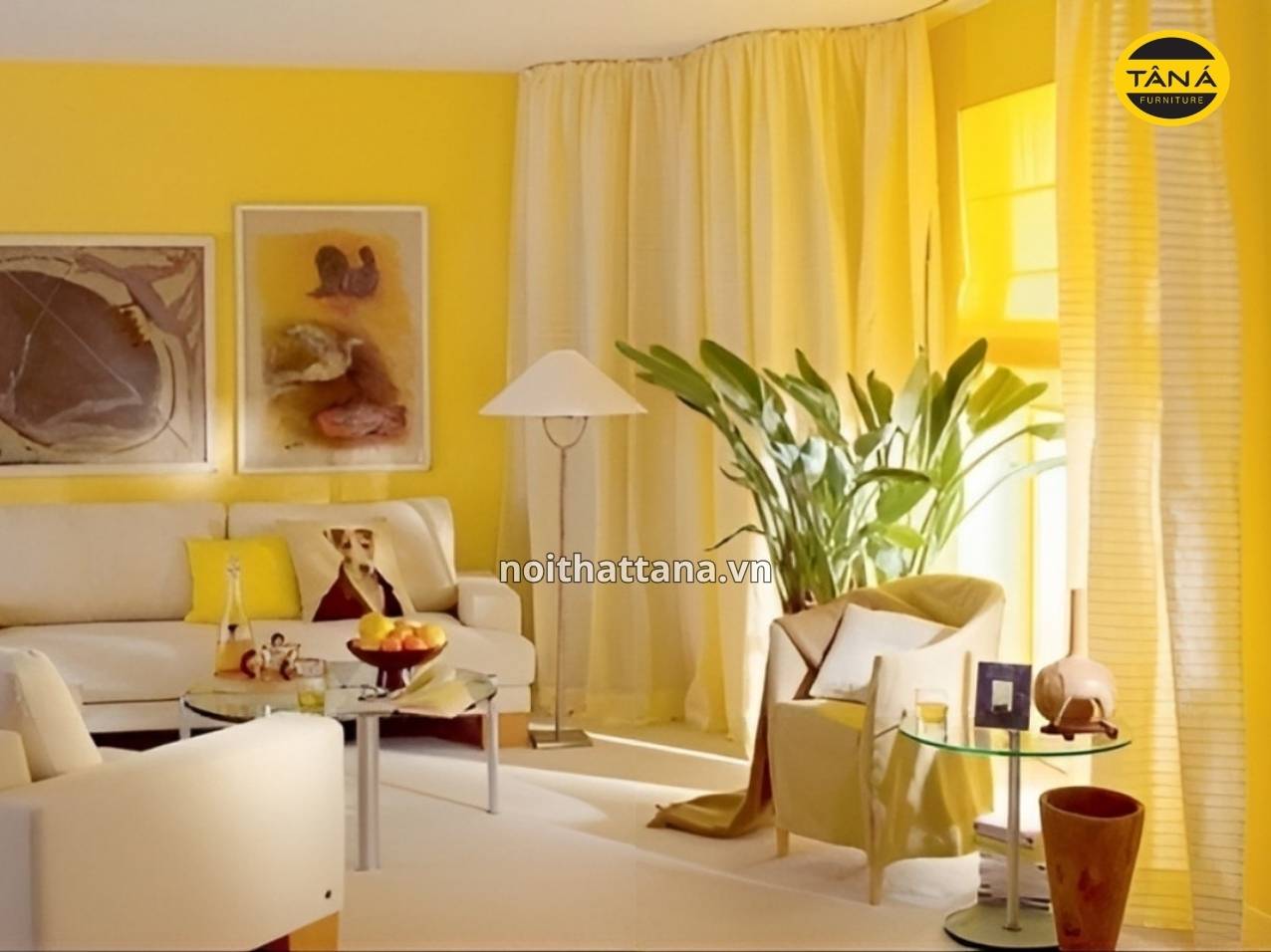Màu vàng trong thiết kế nội thất
