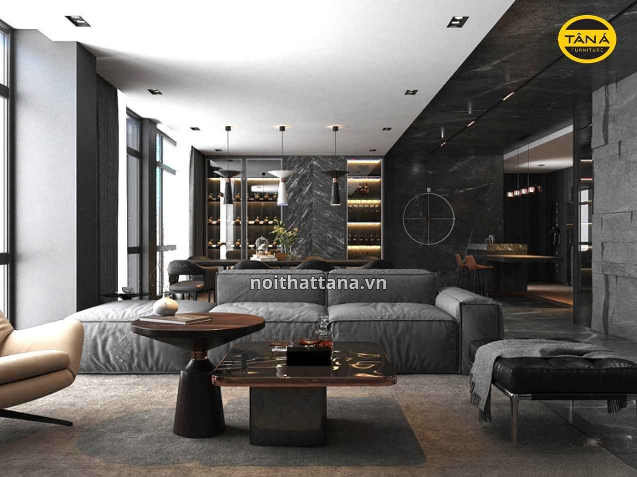 Màu đen trong thiết kế nội thất