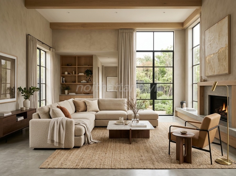 Sofa màu be đẹp, thanh lịch cho phòng khách hiện đại 2 Sức hút của sofa màu be