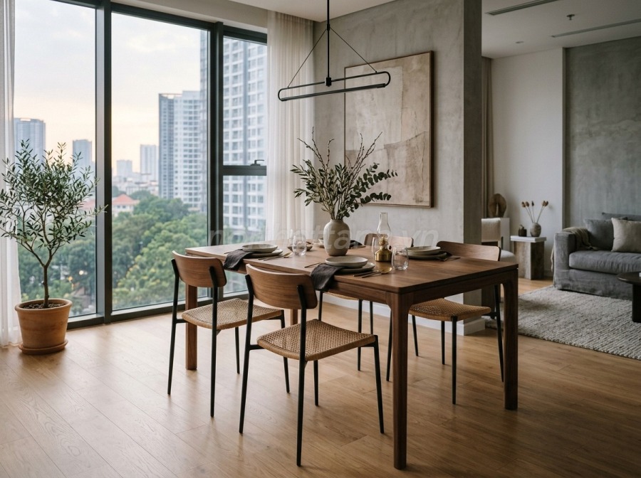 Kích thước bàn ghế ăn tiêu chuẩn cho mọi không gian