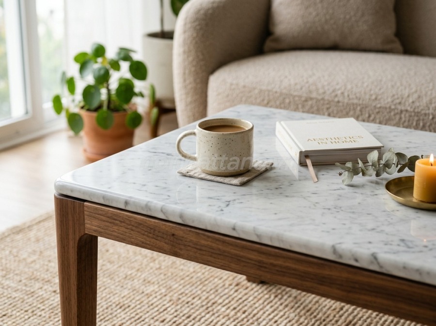 Bàn Sofa Mặt Đá Đẹp: Xu Hướng Nội Thất Sang Trọng, Hiện Đại 1 Mẫu bàn sofa mặt đá đẹp