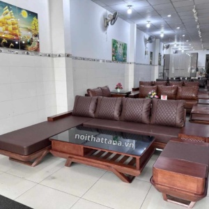 SOFA GỖ SỒI DA HÀN QUỐC GS102 HIỆN ĐẠI