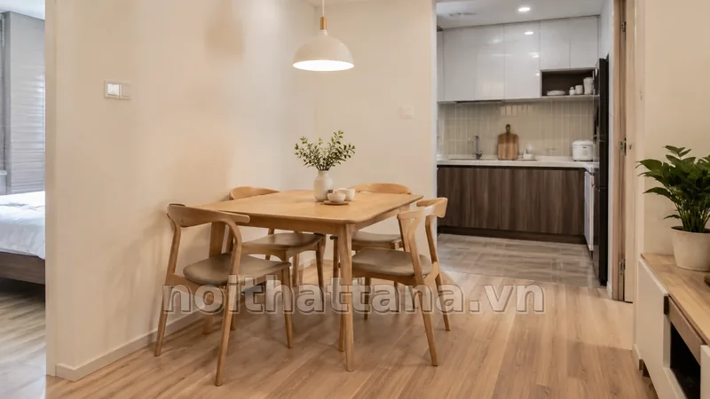 Cách phối bàn ăn hàn quốc với phòng khách hoặc phòng ăn