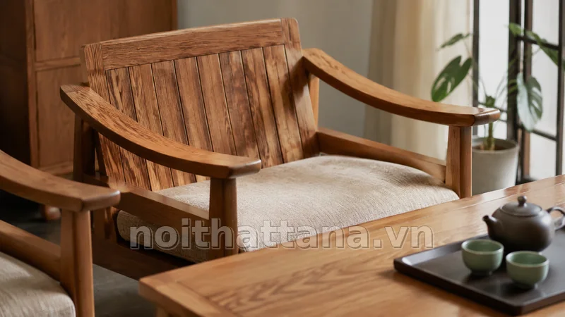 Chi tiết kích thước và chất liệu của bàn ghế gỗ phòng khách dưới 15 triệu