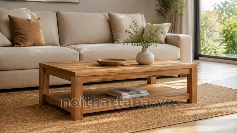 Ứng dụng thực tế của bàn trà gỗ sồi