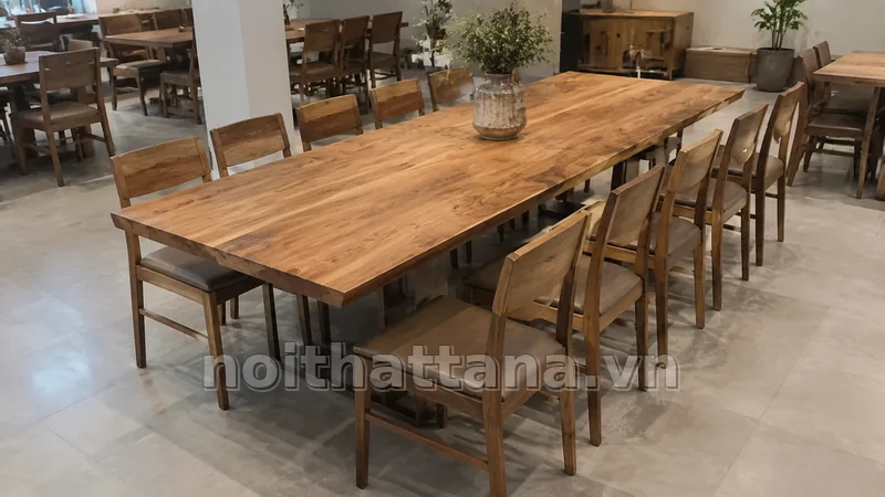 Ứng dụng thực tế của bộ bàn ăn 10 ghế trong nhà