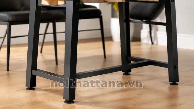 Chi tiết kết cấu chân bàn ăn chắc chắn