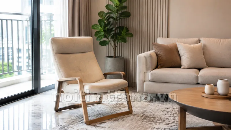 Cách phối ghế lounge với phòng khách hoặc phòng ăn