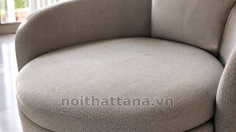 Chi tiết và tỷ lệ của ghế sofa đơn tròn