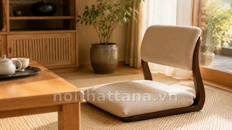 Cách phối ghế tatami với phòng khách hoặc phòng ăn
