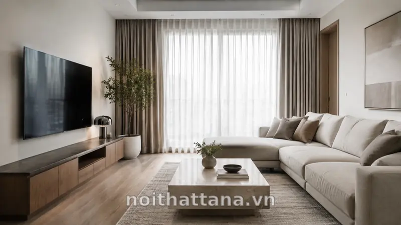 Mẫu Thiết Kế Phòng Khách Đẹp, Hiện Đại Và Dễ Ứng Dụng 1 Mẫu thiết kế phòng khách hiện đại cho căn hộ