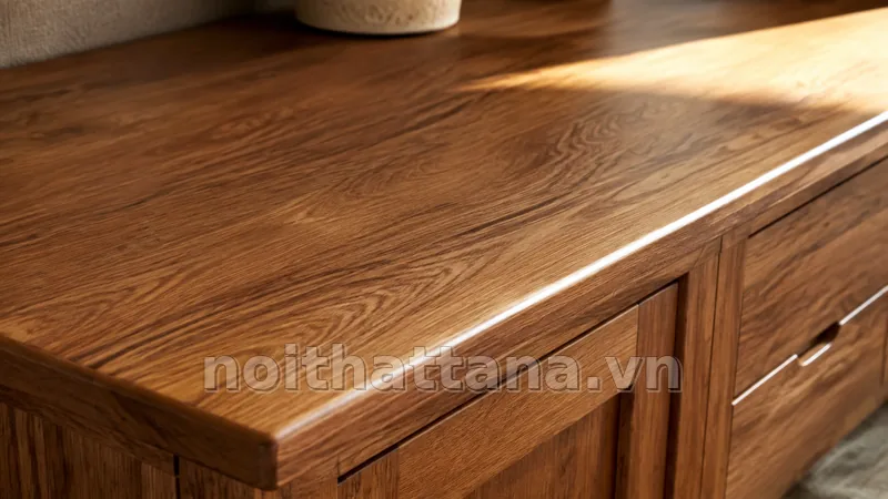 Chi tiết kích thước và chất liệu của nội thất gỗ tự nhiên