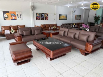 Sofa Gỗ Mun Da Ý GM85 Đẹp Hiện Đại