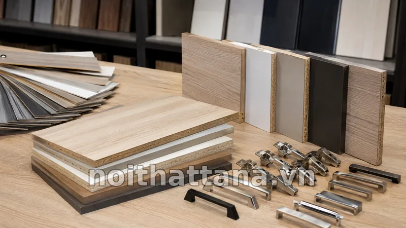 Thi Công Nội Thất Giá Rẻ: Cách Tối Ưu Chi Phí Hiệu Quả 2 Lựa chọn vật liệu và phụ kiện để tối ưu chi phí thi công