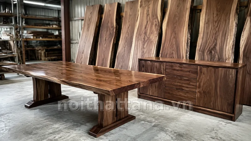 Ứng dụng thực tế của xưởng sản xuất gỗ óc chó trong nhà