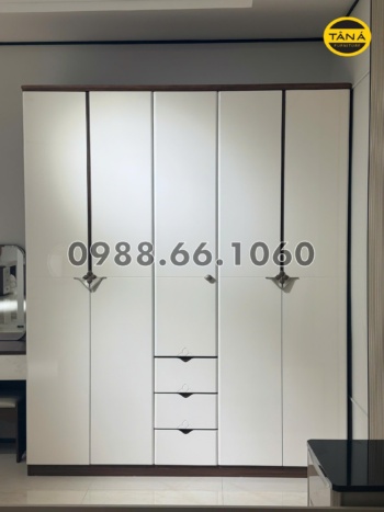 Tủ Quần Áo 5 Cánh Nhỏ Gọn AT-8603T Nhập Khẩu Đài Loan