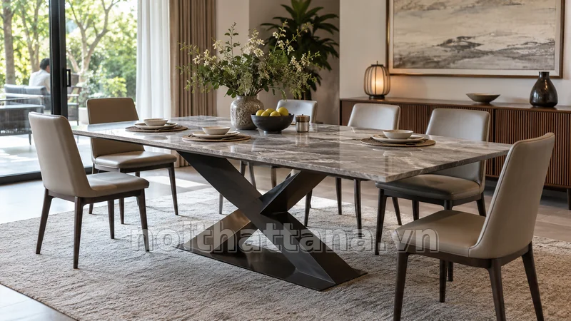 bàn concorde trong không gian nội thất thực tế