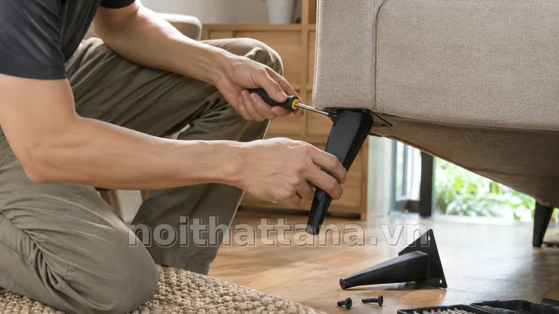 chân sofa: cách bảo quản phần chân và sàn nhà
