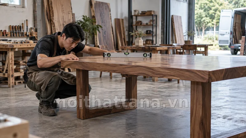 đóng bàn theo yêu cầu: bản vẽ và mẫu màu là phần bắt buộc