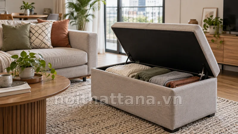 ghế đôn: đôn có khoang chứa đồ