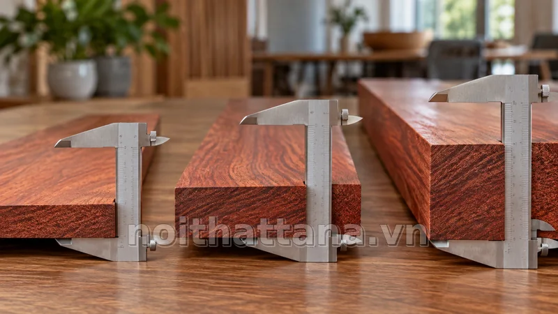 giá gỗ gõ đỏ bao nhiêu 1m²: vì sao giá tấm thực tế cao hơn phép nhân?
