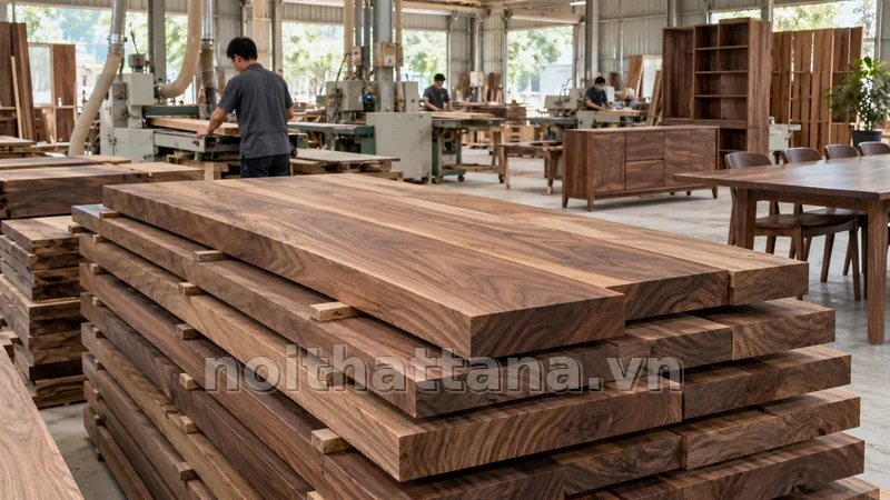giá gỗ óc chó bao nhiêu 1m³ trong không gian sử dụng thực tế