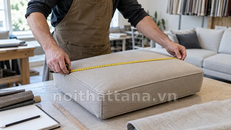 may nệm sofa ứng dụng trong phòng khách hoặc không gian gia đình
