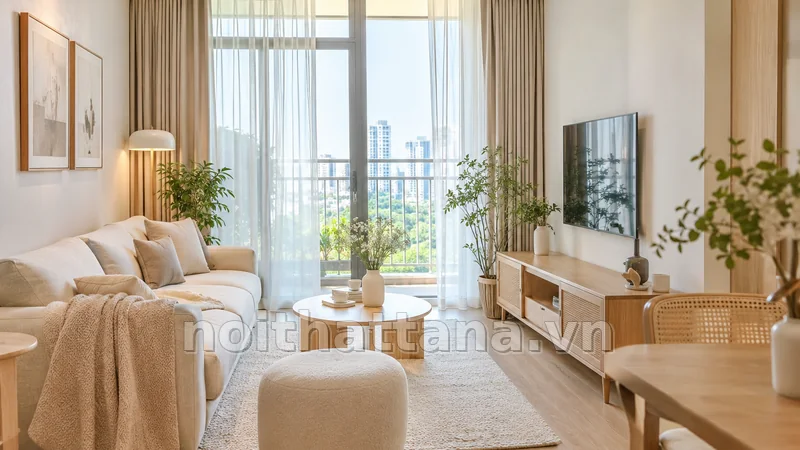 nội thất hàn quốc trong không gian sử dụng thực tế