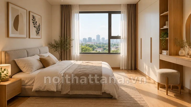 nội thất hàn quốc: phòng ngủ cần ít đồ nhưng đủ chỗ cất