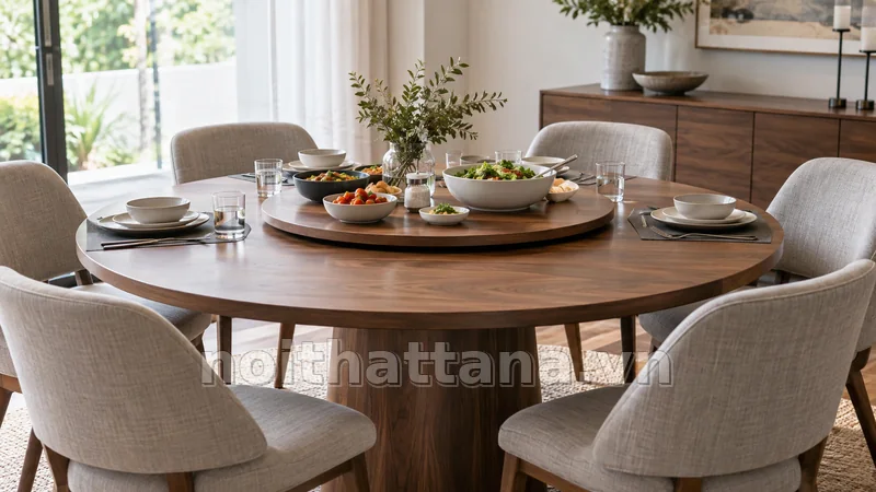 phụ kiện bàn ăn thông minh trong không gian nội thất thực tế
