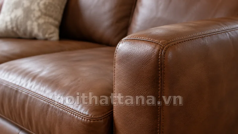 sofa da bò ý - chi tiết lựa chọn và bố trí thực tế
