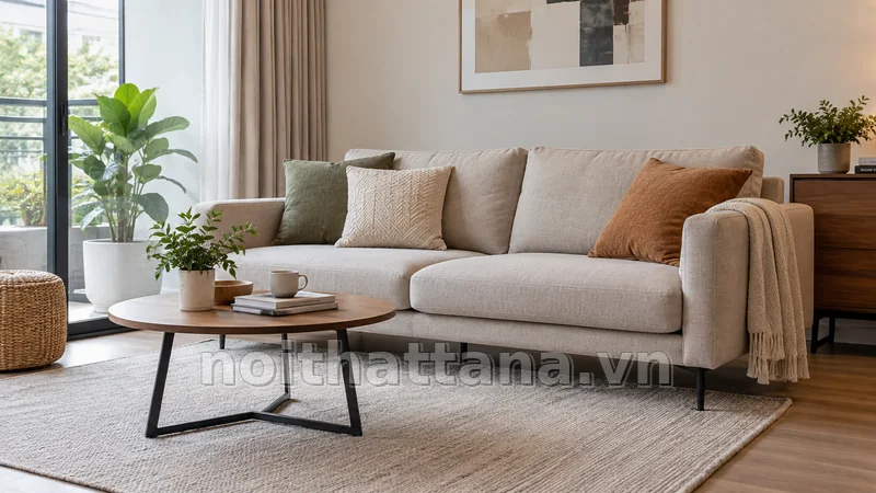 sofa sắt trong không gian nội thất thực tế