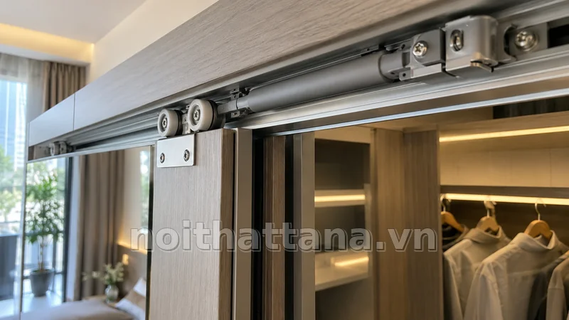 tủ lùa 2 cánh: kích thước cần đi cùng cách chia khoang