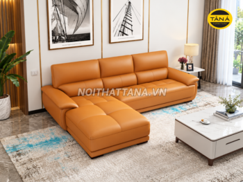 Sofa Góc L Da Hàn Quốc N195 Hiện Đại Sang Trọng