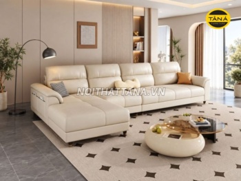 Sofa Da Hàn Quốc Góc L N188 Hiện Đại Thanh Lịch
