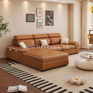 Sofa Da Hàn Quốc Góc L N189 Hiện Đại Thanh Lịch