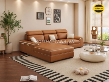Sofa Da Hàn Quốc Góc L N189 Hiện Đại Thanh Lịch