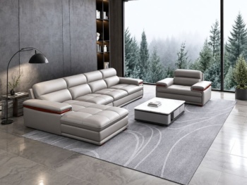 Sofa Góc L Da Hàn Quốc N191-D Sang Trọng Đẳng Cấp