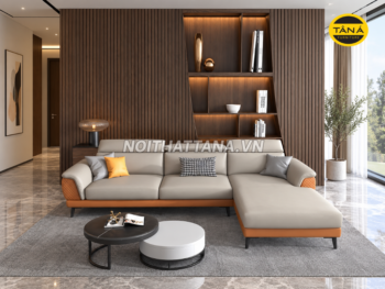 Sofa Góc L Da Hàn Quốc N192 Đơn Giản Sang Trọng