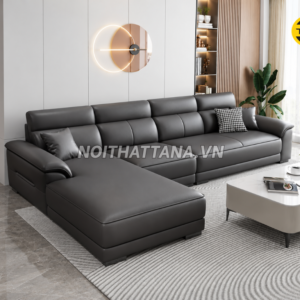 Sofa Góc L Da Hàn Quốc N196 Hiện Đại Sang Trọng